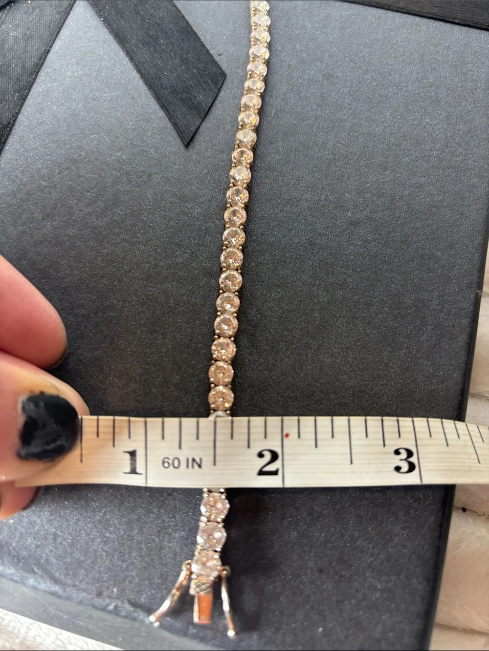 Jacmel Mauritius JCM Cubic Zirconia Statement Tennis Bracelet 8”